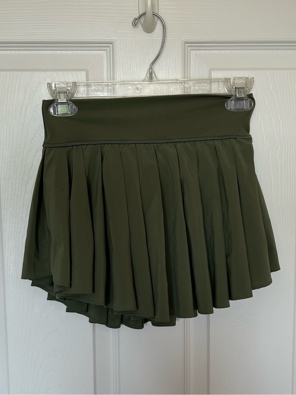 Offline by Aerie Olive Green Pleated Skater Skirt